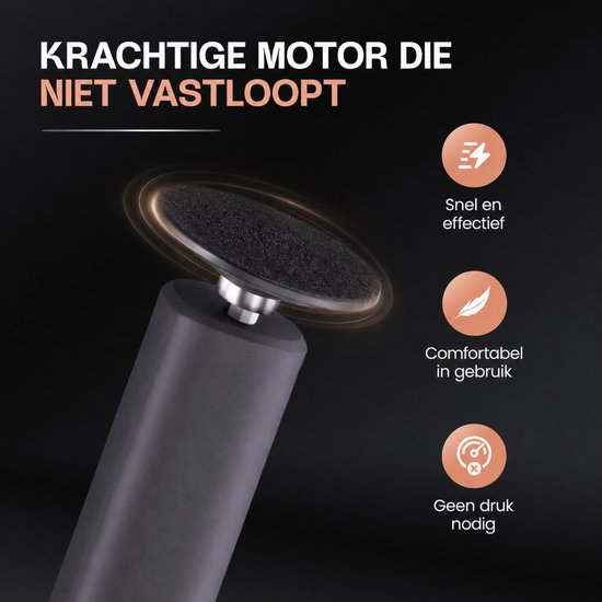 Beeperfect® Appareil électrique anti-callosités Pro - Lime pour les pieds - Lime anti-callosités - Sans fil - Rechargeable - Avec station de recharge - 60 feuilles abrasives - Noir