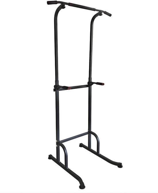 Fitby Pull Up Station - Station de musculation - Barre de traction - Station de dips - Barre de traction - Salle de sport à domicile - Fitness - Hauteur réglable - Noir