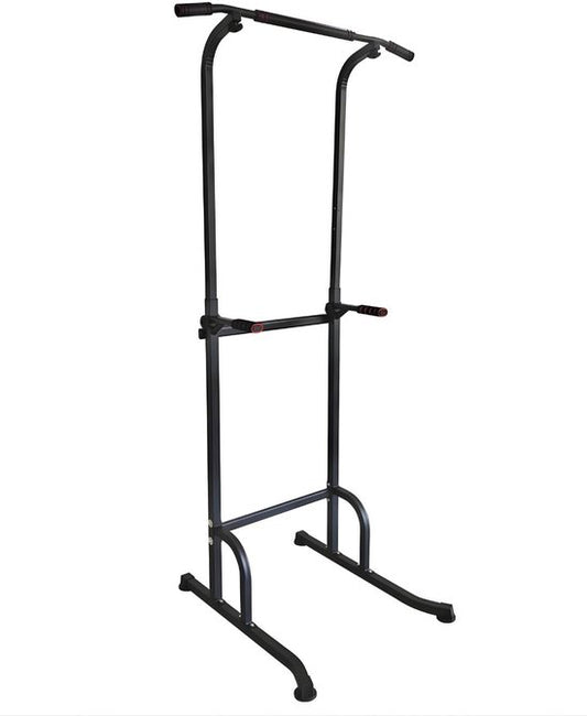 Fitby Pull Up Station - Station de musculation - Barre de traction - Station de dips - Barre de traction - Salle de sport à domicile - Fitness - Hauteur réglable - Noir