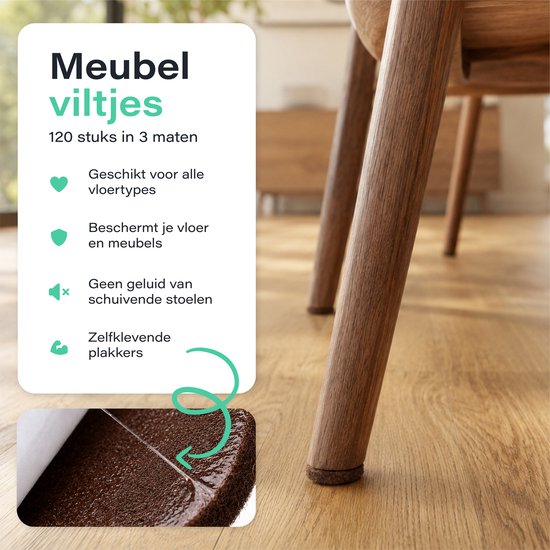 Patins en feutre autocollants pour pieds de chaise - 133 pièces - Protections pour pieds de chaise - Feutre - Protection pour sol - Patins pour meubles - Chaise - Pieds - Protection - Adhésif