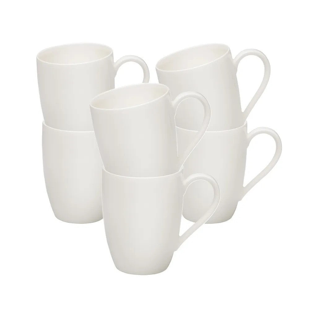 vivo - Tasses à café Basic White - Lot de 6 - Blanc