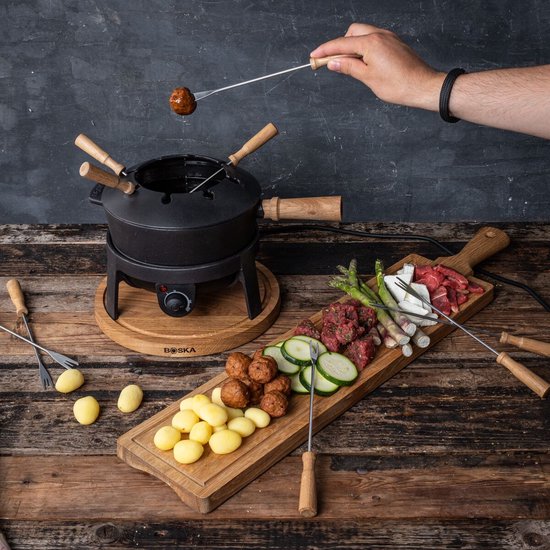 Set à fondue électrique Boska Pro - Pour tout type de fondue - 8 personnes - Fonte élégante - Cordon extra long