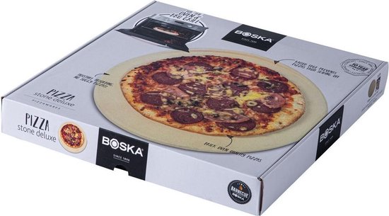 Boska Pizza Stone Deluxe L - pour four et BBQ - Pizza croustillante - Ø 35 cm - Accessoires BBQ