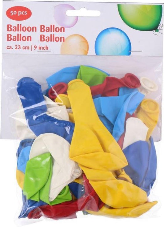 Ballons colorés - 50 pièces - 23 cm - Latex