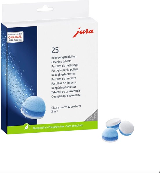 Pastilles de nettoyage JURA 3-Fasen - 25 pièces - Nettoyant pour machine à café