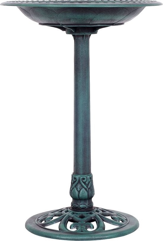 Coast Mangeoire/Bain d'oiseaux - Freestanding, Mangeoire d'oiseaux, Jardin/Terrasse - Ø 51 x 72 cm - PP avec résine - Vert