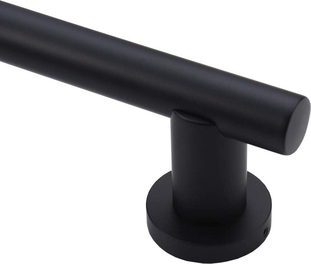 Barre de douche industrielle SUS304 avec pommeau de douche noir - Acier inoxydable - 150 cm de tuyau de douche - Noir