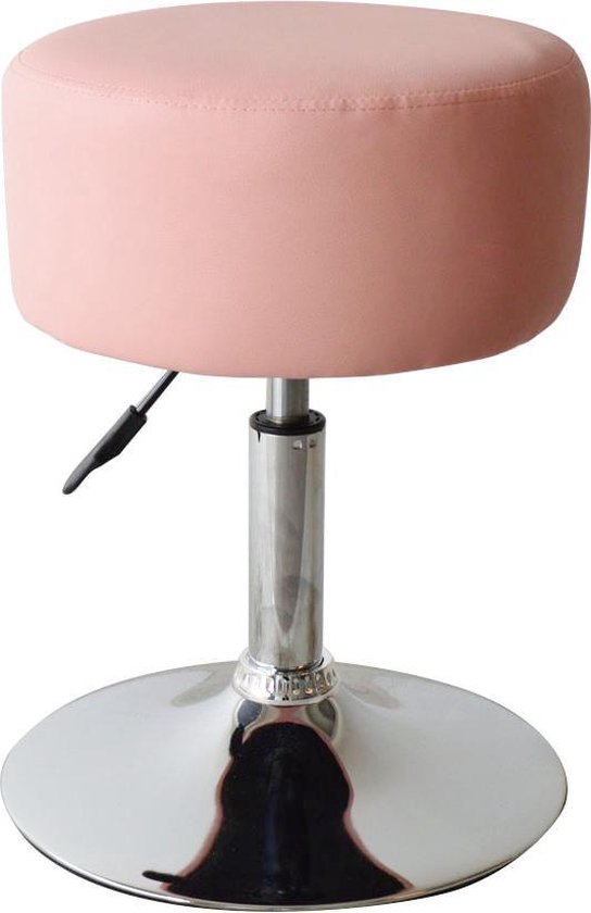 VDD Stool - Retro Vintage - Industrial - Dressing - Tabouret Chaise - Hauteur réglable jusqu'à 65 cm - Rose