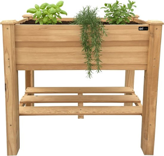 Jardinière surélevée AXI Ari – Jardinières d'extérieur – Rectangulaire – Bois de pruche – 100 % bois FSC – 86,5 x 46 x 85 cm – Potager surélevé – Jardinière pour jardin et balcon