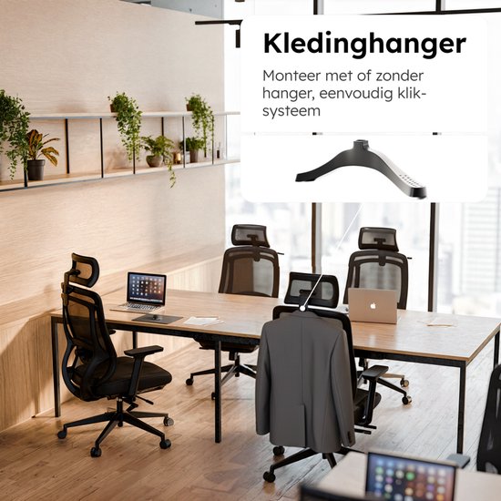 Roveo Ergonomic Office Chair - Chaise de jeu de bureau - Chaise de jeu pour adultes - Chaise de jeu - Noir