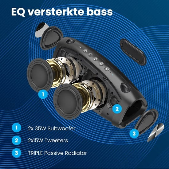 Auronic - Enceinte Bluetooth - Sans fil - Connexion USB, AUX et carte SD - Noir