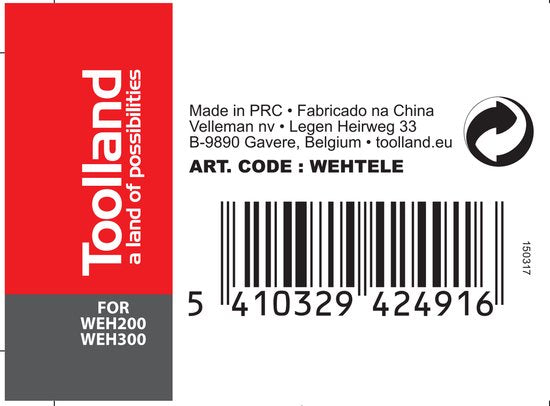 Toolland Toolland - télécommande pour palan électrique - jaune - plastique