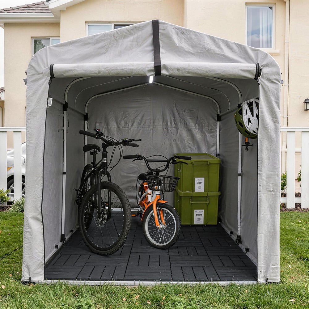 Dalles de sol en plastique SoBuy noires - Système d'emboîtement - Antidérapantes, aspect bois - Capacité de charge : 113 kg