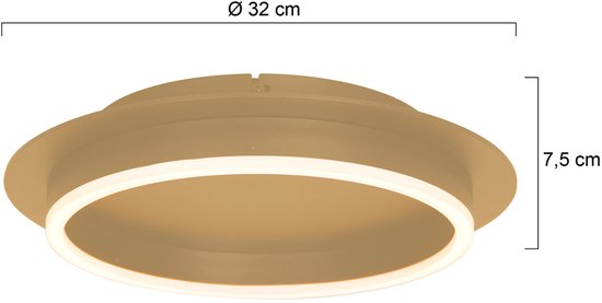 Plafonnier Ringlux 3655GO doré, Ø 32 cm, avec éclairage LED intégré, de la marque Steinhauer
