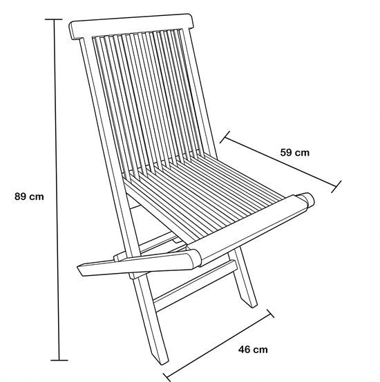 Chaises de jardin AXI Mina en teck – Lot de 2 – Chaises de jardin pliantes en teck pour l'extérieur – Chaises confortables – Adaptées au jardin et à la terrasse