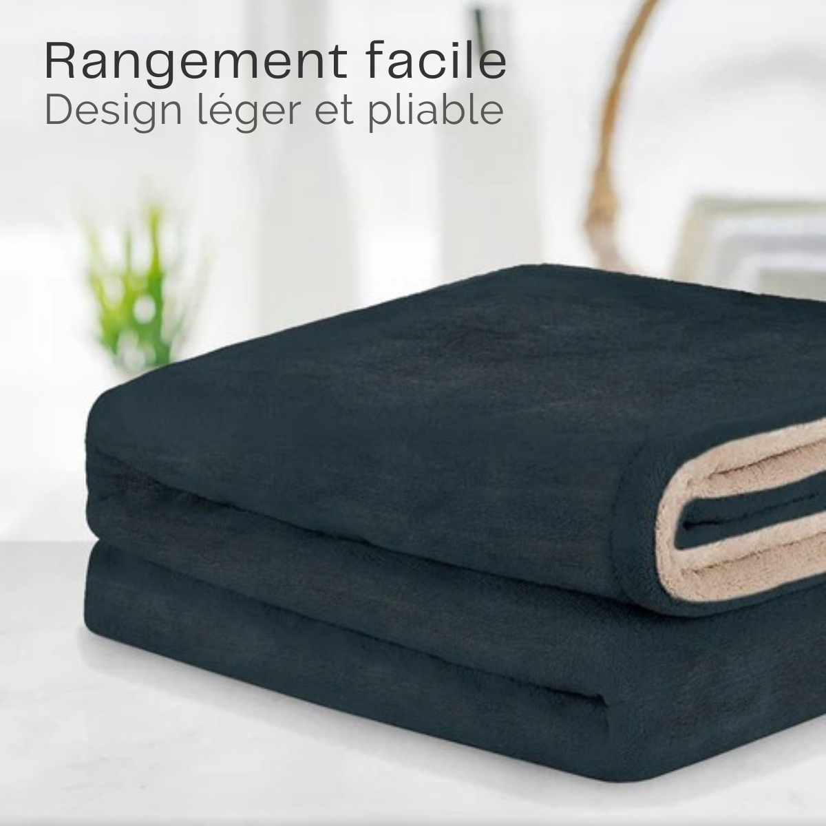Couverture chauffante électrique - Auronic - 1 personne - 3 niveaux - avec minuterie - 160 x 120cm - Anthracite