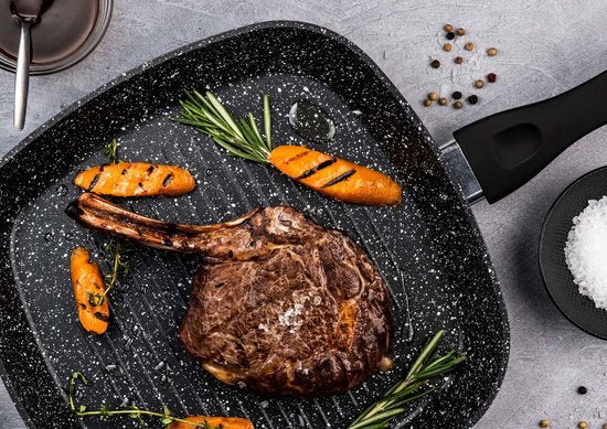 Westinghouse Poêle à griller - Ø 28 cm - Induction - Sans PFOA - Marbre noir