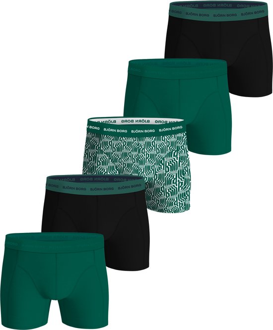Boxers Björn Borg en coton stretch - boxers pour homme, longueur standard (lot de 5) - multicolores