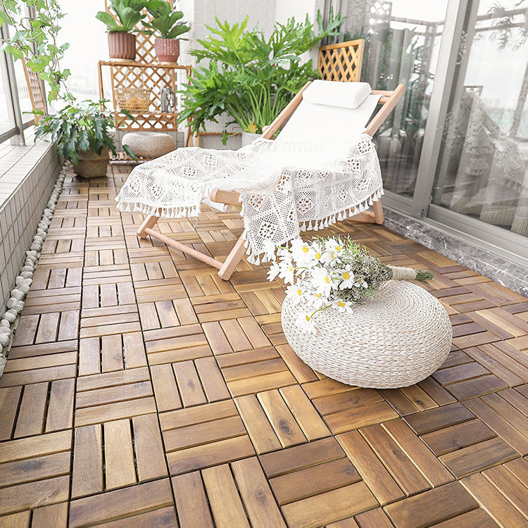 Coast Terrace Tiles Acacia Wood 30.5 x 30.5 x 2.5 cm (10 pièces) - Droit