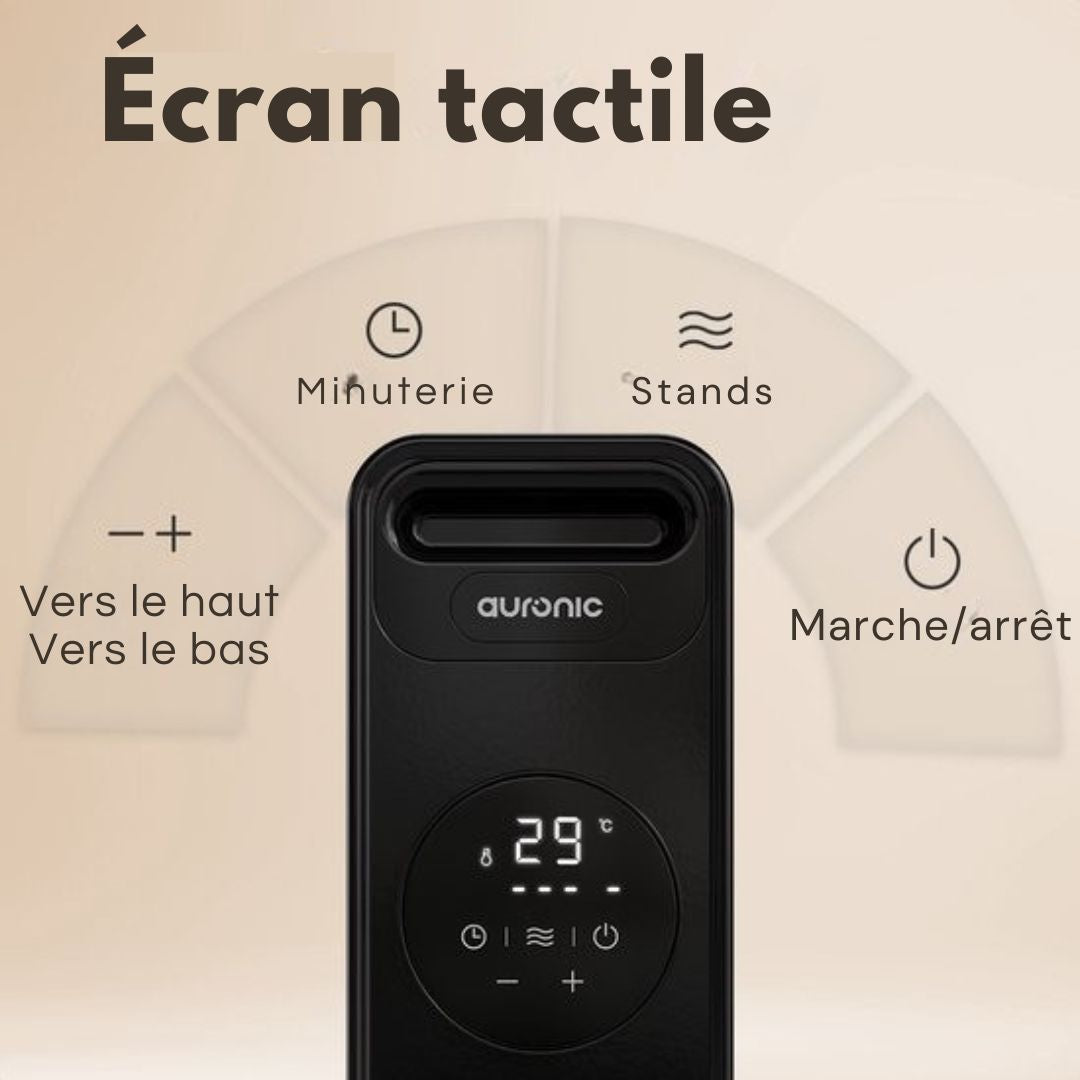 Radiateur électrique - Auronic - 2500W - Noir