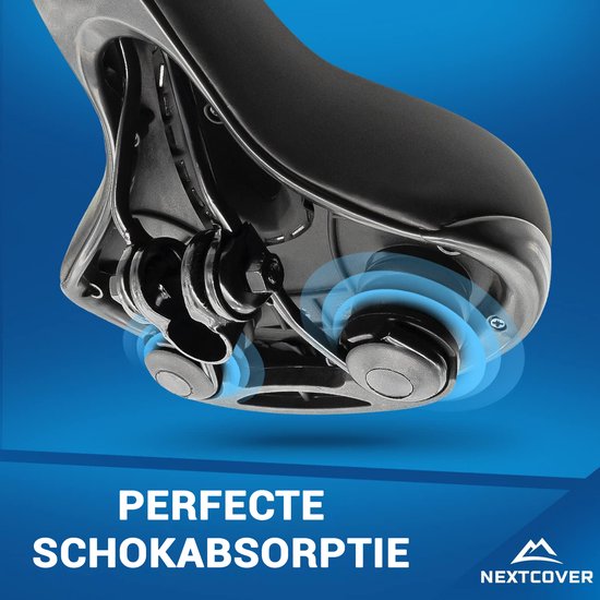Selle de vélo Nextcover - Airflow - Ergonomique - Mousse à mémoire de forme - Noir