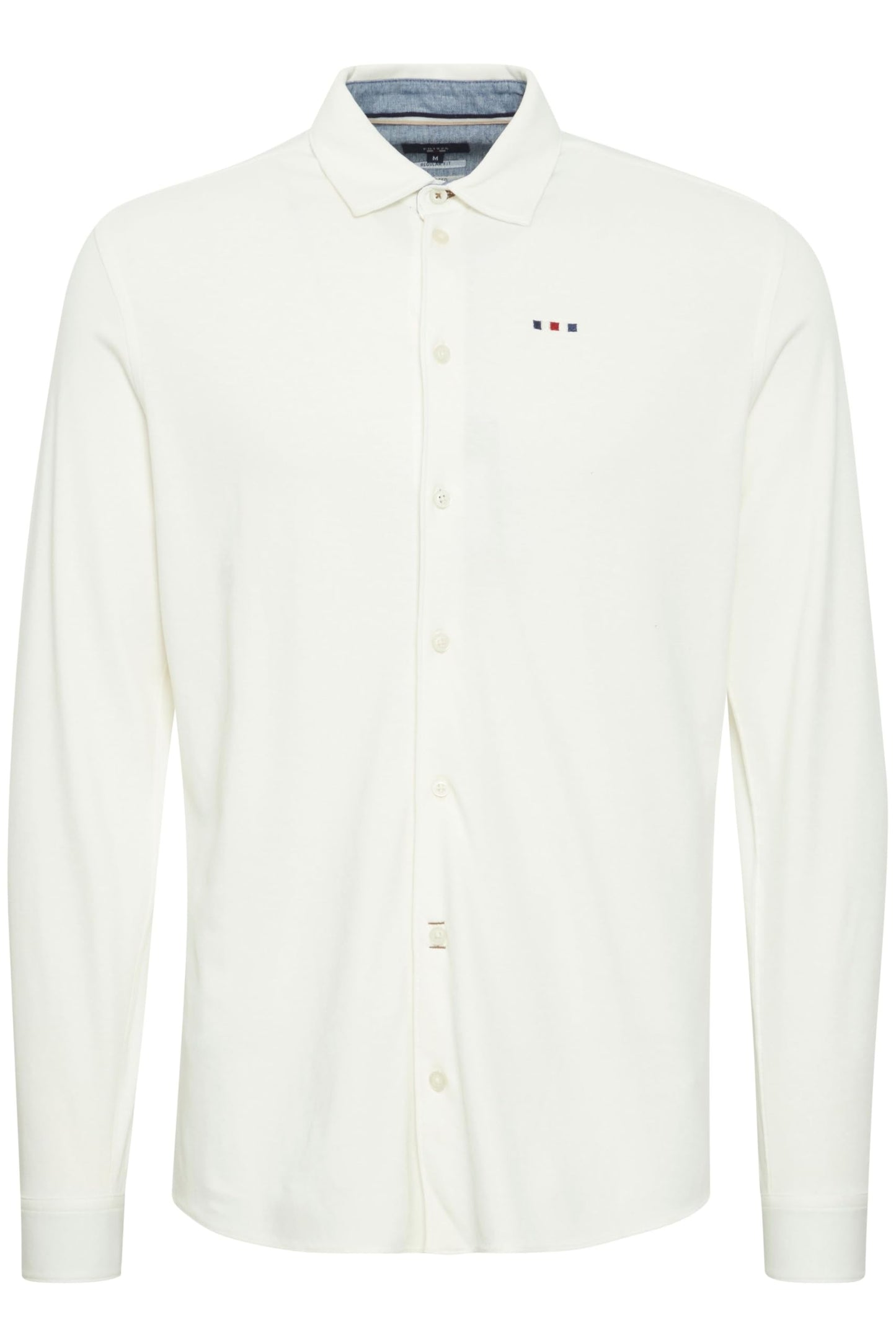 Chemise - Homme - Col Kent - Mélange de coton - Coupe Regular - M - Blanc