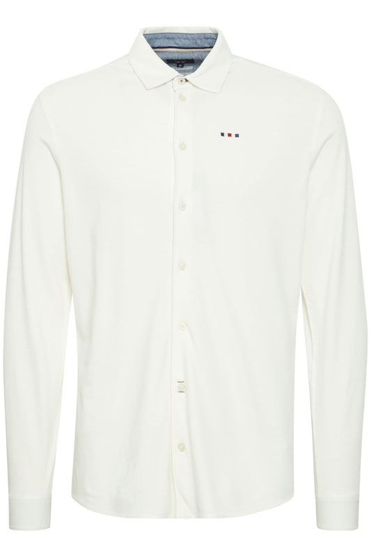 Chemise - Homme - Col Kent - Mélange de coton - Coupe Regular - M - Blanc