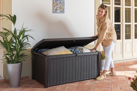 Keter - Borneo boîte de rangement - 416 litres - 129,5 x 62,5 x 70 cm - Anthracite
