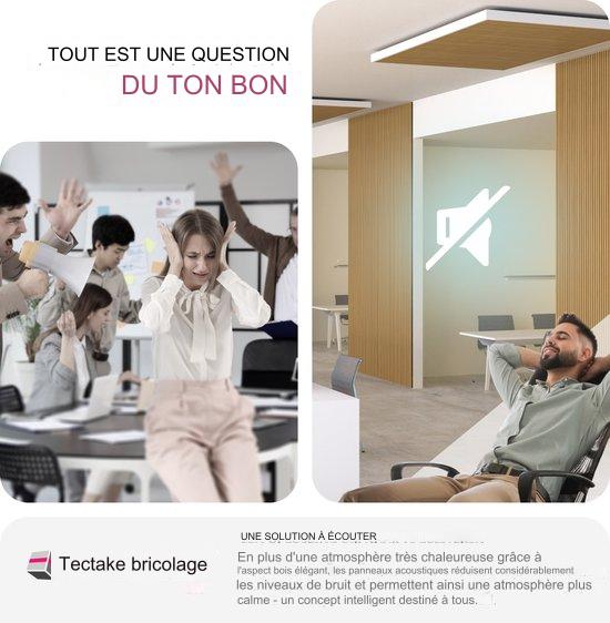 tectake® - Lot de 2 panneaux acoustiques Sonic Wall - chêne clair - Panneau absorbant le son - Isolation acoustique - couleurs variées - dim. par panneau (LxLxH) : env. 120x60x2,1cm