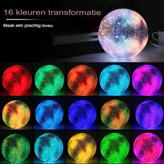 Lampe de lune - 15 CM - Violet - 18x15x15 cm