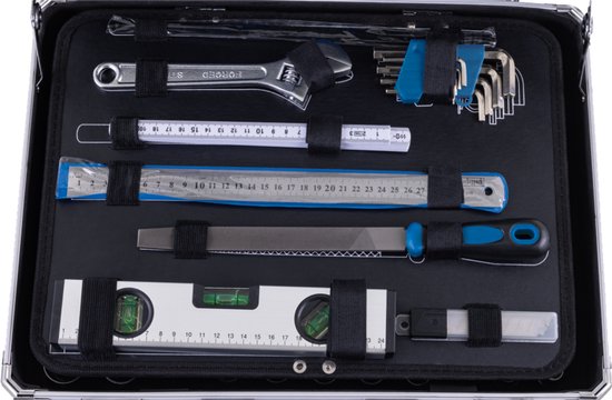 Coffre à outils Scheppach TB200 - 141 pièces - Coffre à outils complet - Jeu d'outils dans un coffre - acier au chrome-vanadium