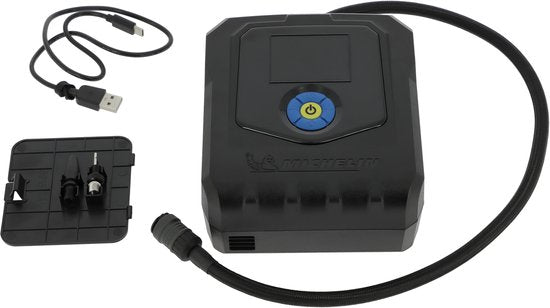 Pompe à pneus électrique rechargeable Michelin - Compresseur sans fil - Réglable à la pression souhaitée - Jusqu'à 10 bars - Avec éclairage LED - Pour pneus de voiture, pneus de vélo, ballons de sport et articles gonflables