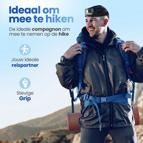 Garpex® Adjustable Head Strap - Support universel pour diverses caméras d'action