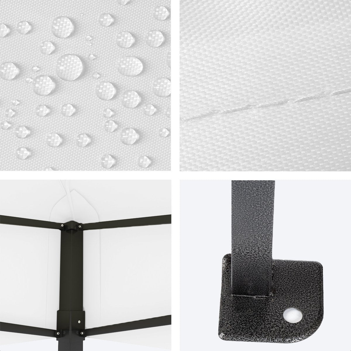 Tentes de fête - Pavillon - LifeGoods - 3x4.5 m - Facile à monter - Pliable - Imperméable - Sac de transport à roulettes - Blanc