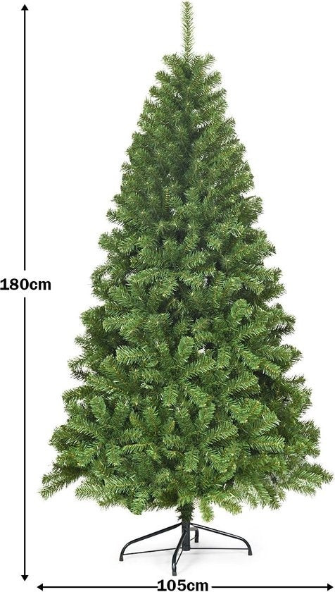 Coast Artificial Christmas Tree With Metal Stand - Green - 180cm