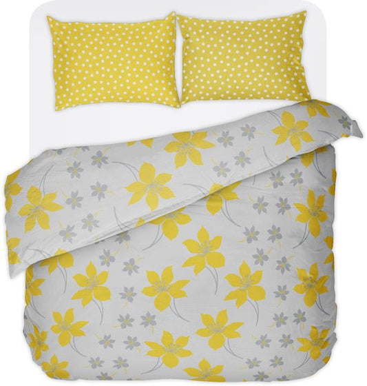 Vitality Pur - Housse de couette Cressida - 200x200/220 cm - 2 Taies d'oreiller 60x70 cm incluses - 100% coton