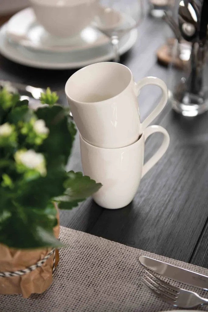 vivo - Tasses à café Basic White - Lot de 6 - Blanc