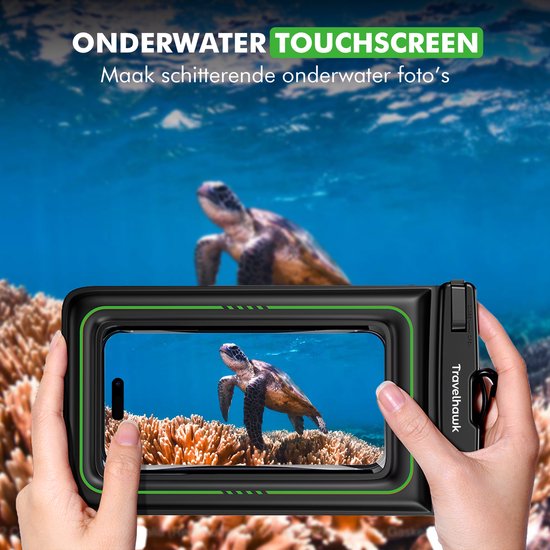 Travelhawk Waterproof Phone Cases - Drybag Set of 2 - Underwater Case - Waterproof phone pouch - Convient à tous les Smartphones - Egalement pour passeport et cartes de débit - Transparent - Eau - Vacances - Natation - Téléphone - Waterproof