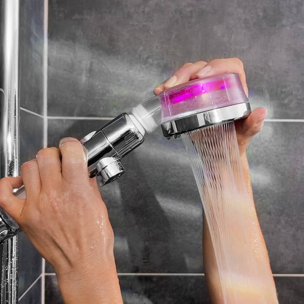 Mediashop Aquadon EcoTornado - Pomme de douche économisant l'eau et augmentant la pression avec fonction anti-calcaire