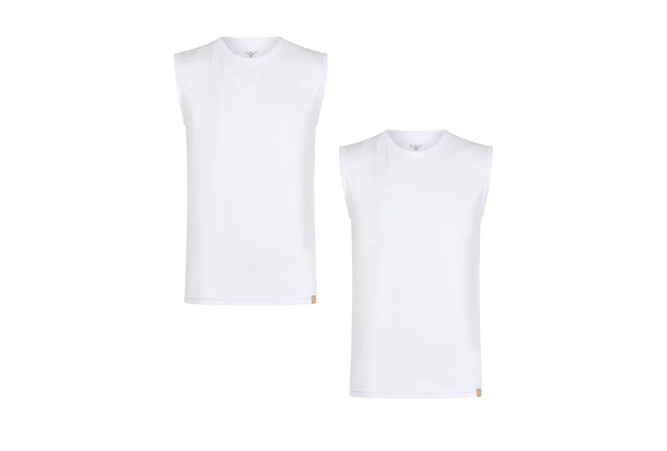 Lot de deux t-shirts sans manches Outspot - Noir - Taille S