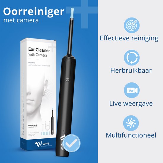 VAIVE Earwax Remover with Camera - Ear cleaner - Nettoyage des oreilles - Ear scoop