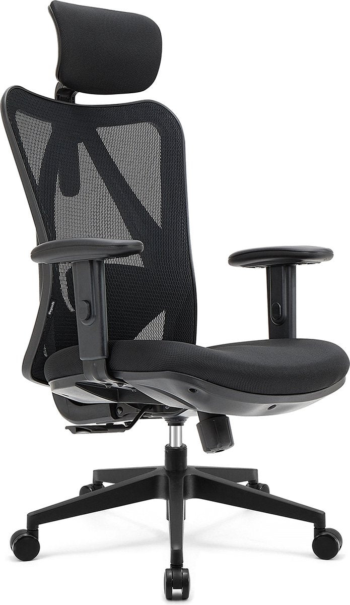 LifeGoods - Chaise de bureau ergonomique - Noir