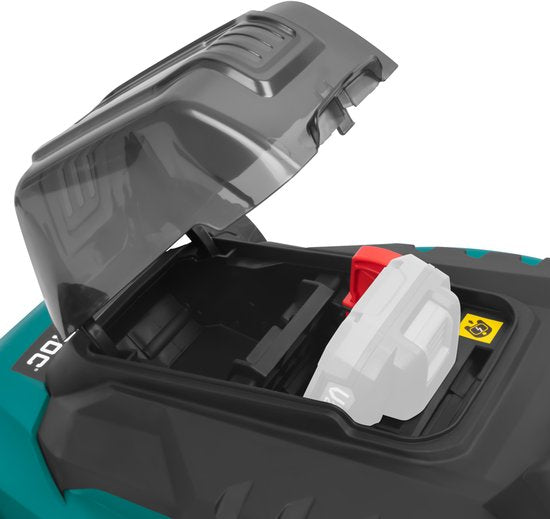 VONROC - Tondeuse Accu - Trois hauteurs de coupe : 30/50/70 mm - Bac de ramassage 30L inclus - SANS batterie et chargeur - Noir/vert