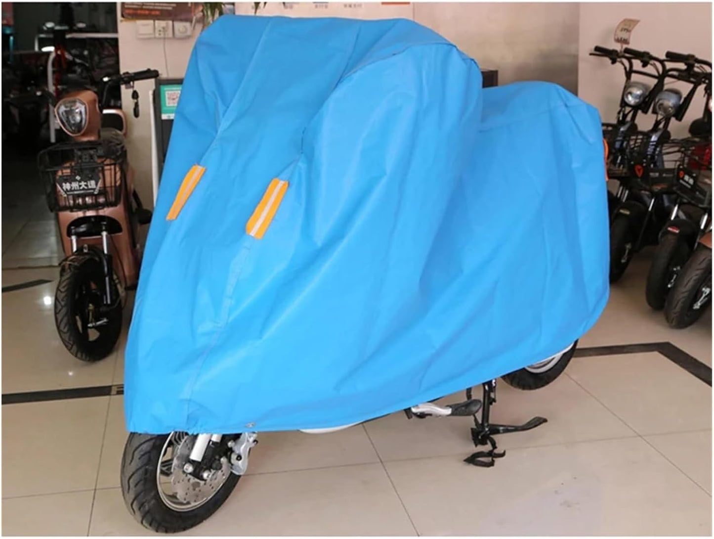 Housse de moto imperméable - argentée - coupe-vent - résistante aux déchirures - pour la plupart des motos
