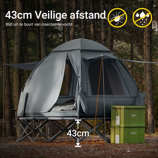 SoBuy OGS32-II-L-HG Tente de camping gonflable - Textile gris 193x145cm