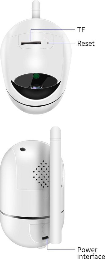 360eyes Baby monitor avec vidéo ABM 400 / Baby Camera - communication bidirectionnelle et application iOS/Android