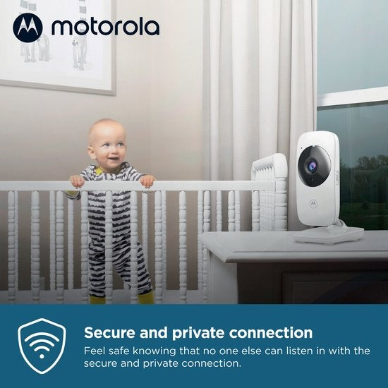 Motorola Nursery Baby Monitor - VM482 - Baby Monitor avec caméra - Vision nocturne infrarouge - Zoom numérique - Surveillance de la température - Blanc