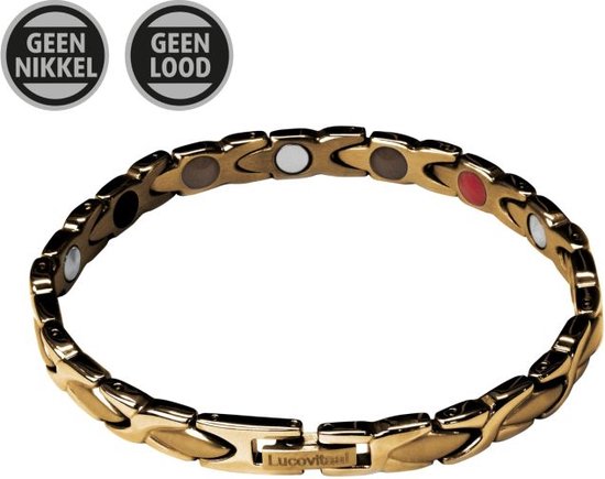 Bracelet magnétique Lucovitaal Yinmagnetic, couleur or