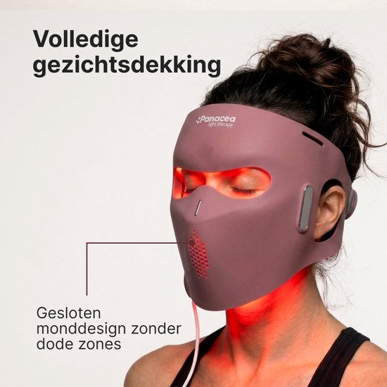Masque facial LED Panacea Aurora - Lumière rouge et infrarouge - 90 LED - 6 programmes