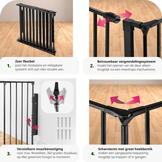 tectake® - Clôture de cheminée clôture de sécurité- Agni - 5 éléments - stable et sûre - 403569